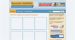 Desktop Screenshot of baumarkt-shopping.de